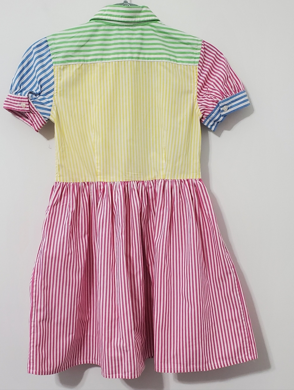 Polo Ralph Lauren Girls Striped Multi Color Shirt Dress Size 8 - Picture 5 of 6